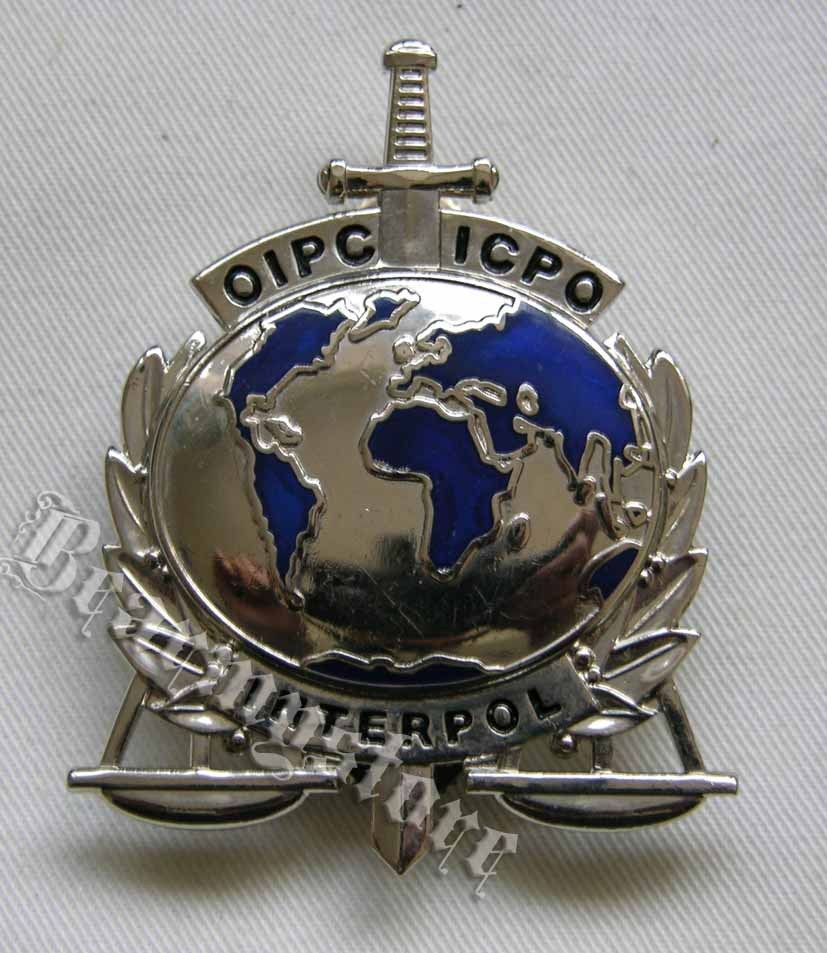 Interpol INTERPOL Organization Central Bureau police officer hanging identification metal large badge badge balance chest badge