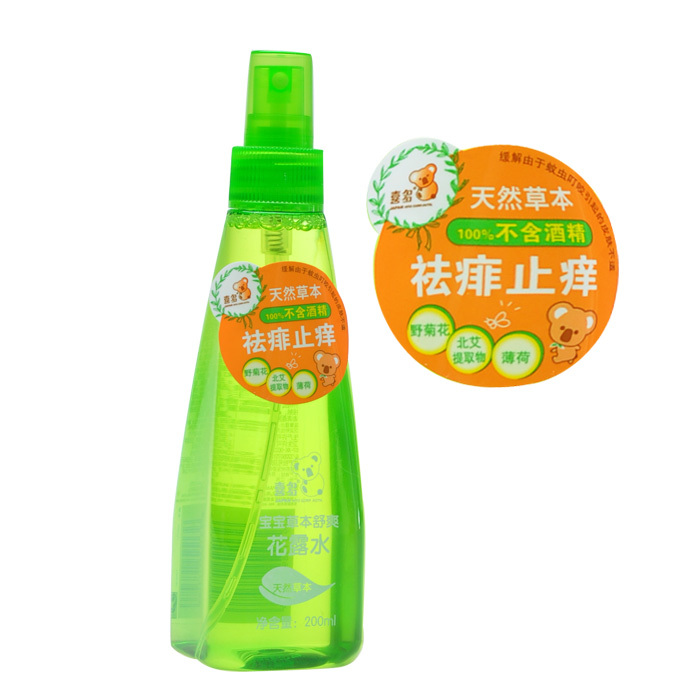 喜多宝宝草本舒爽花露水200ml 婴儿驱蚊喷雾 夏季防蚊 祛痱止痒
