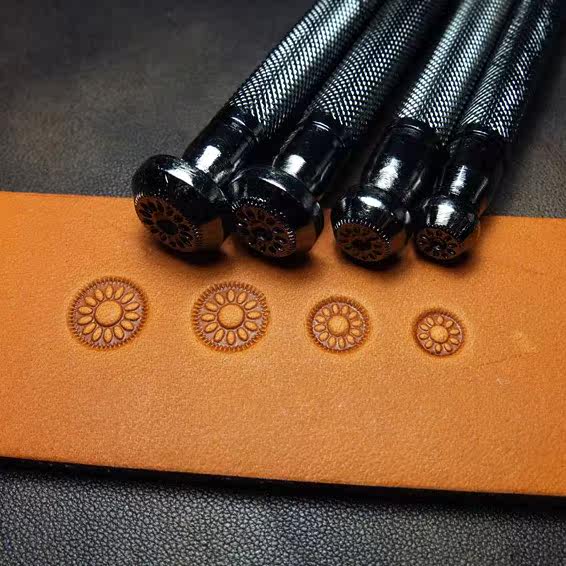 Leather carving printing tool Johnleather self - made advanced steel printing tool Core J code core