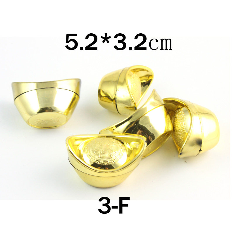 Kids Toys Party Decorations Pirate Jewelry Treasures Plastic Sweepstakes Gold Ingot Gifts Candy Candy