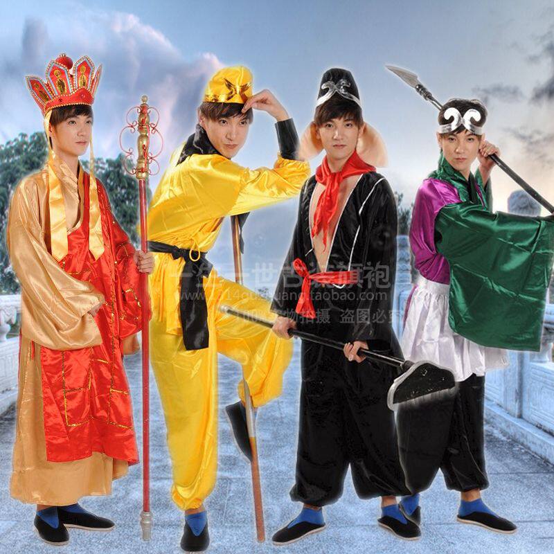 Western Journey Costume Props Full Suite Of Ancient Dress Don Monk Master Apprentice 4 Sun Wuku Eight Monk Sand Monk Stage Show Costumes