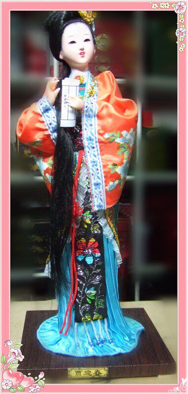 Yu Pingjuan Everyone type Juanjuan folk handicraft man puppet family swing piece gold mausoleum 12 hairpin Jia Yingchun-Taobao