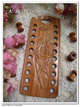 High quality imported hardwood hand carved roses cross embroidery dedicated winding board