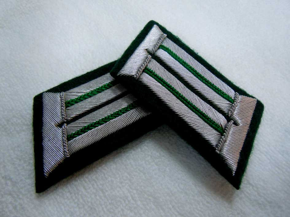 German German Mountain Division Officer Wire Embroidered Collar Seal Indian Silk Gold Embroidered German Woven Collar Seal