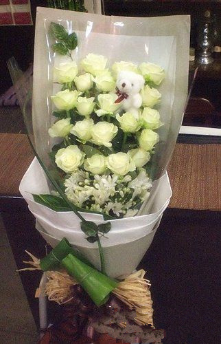 祝福白玫瑰花束鲜花速递辽阳鲜花店盘锦铁岭中卫爱意表白送花生日
