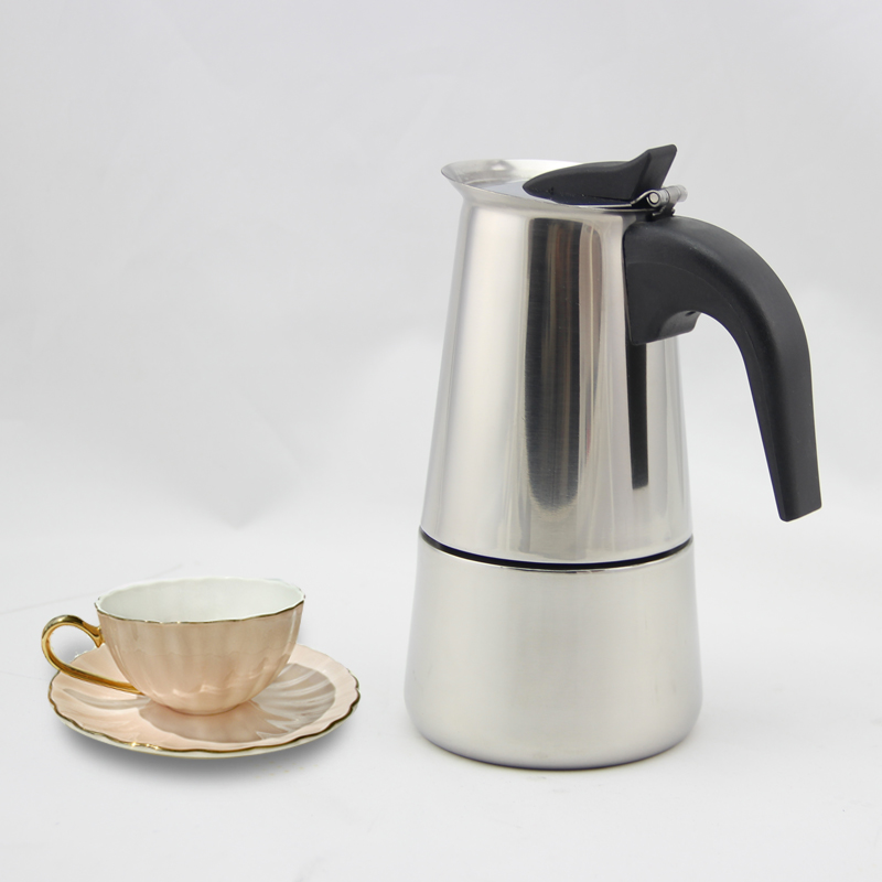 Stainless Steel Moka Pot Coffee Maker for the induction of the induction cooker universal