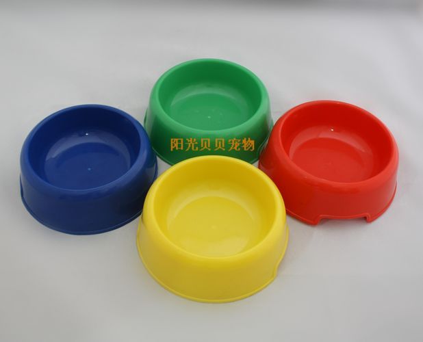 Thick plastic colored trumpet single-mouth kitty Puppy water bowl Cereal Bowl Pet Food Basin Sunshine Bebe Pet