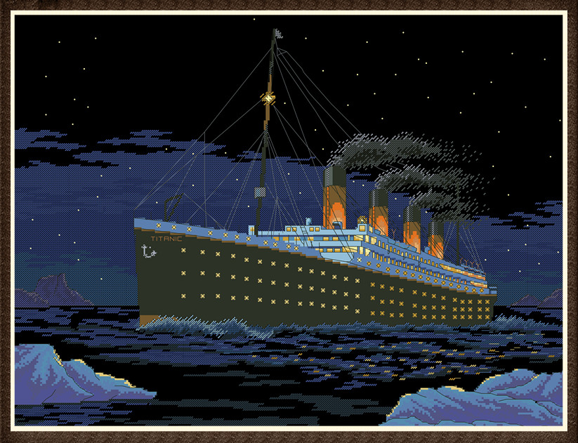 Dim3871 The night to remember paper embroidery 11 pages 128g color spray can paper print