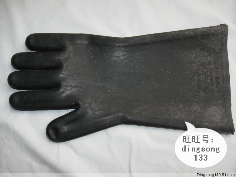 Rubber oil resistant glove thickened weighing up to 350 gr 35 cm long