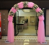 Silk flower arch Wedding silk flower arch Arch flower rack Happiness door opening Wedding flower door activity flower door