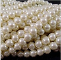 Imitation Pearl Glass 3 --- 18MM artificial Pearl glass imitation pearl straight hole loose beads diy hand beaded