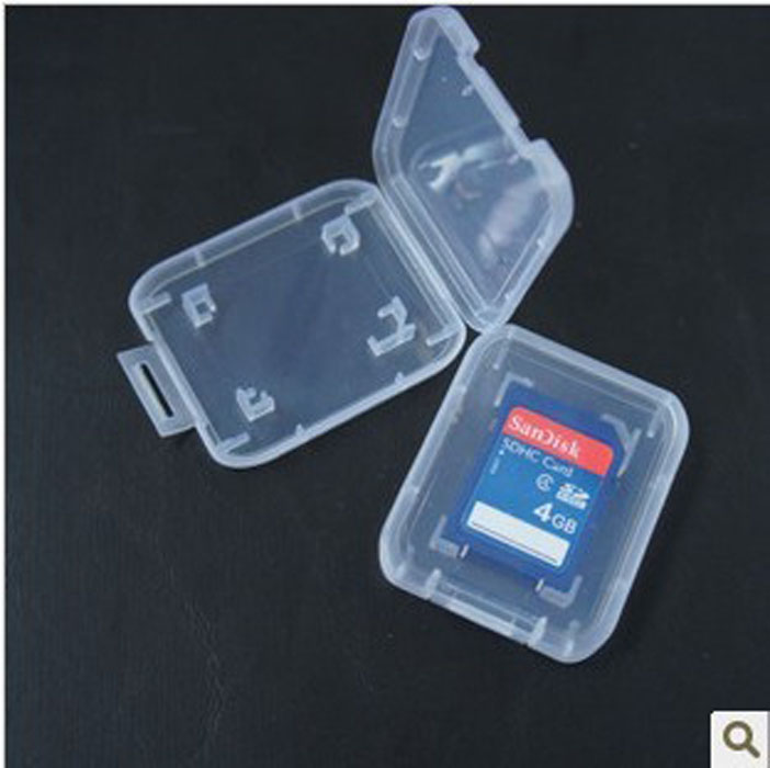 SD card protection box Memory card small white box SDHC transparent white box plastic collection box Camera card box