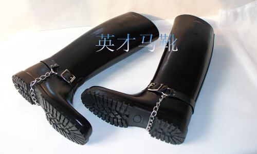 Yinglun Fashion Belt Chain Bright Leather Horse Boots (professional making of Tianjin Excellence Horse Boots Factory)