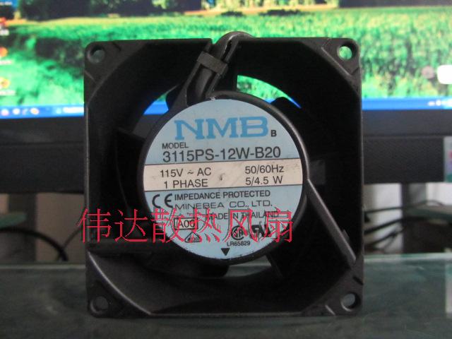NMB 8038 115V 5 4 5W 3115PS-12W-B20 Fan (115V 5 4 5W)