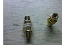 RCAKKY Lotus straight-through adapter with nut gasket all copper gold-plated TV adapter audio connection