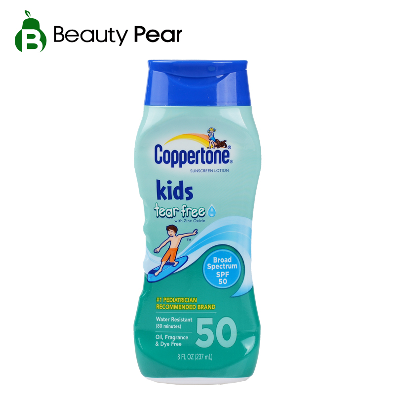 美国Coppertone/水宝宝儿童婴儿防晒霜SPF50 物理防晒乳 无泪防水