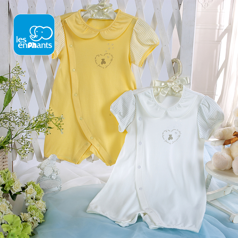 丽婴房Absorba正品 夏款宝宝连体服婴儿连体衣