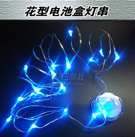 LED copper wire lamp stringing type CR2032 battery case light string 2 m 20 lights 10CM pitch