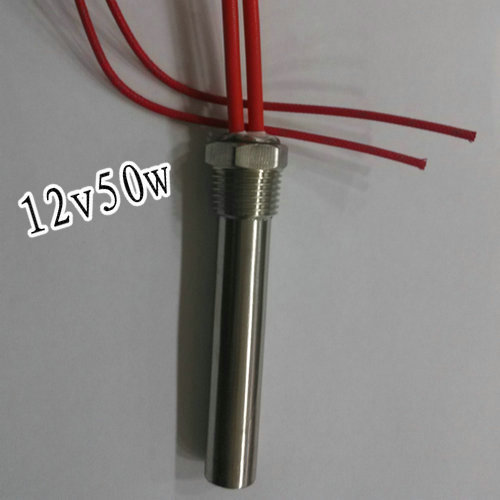 Heating bar DC 12V50W 100MM 40% threaded single end heating bar heating tube heating tube