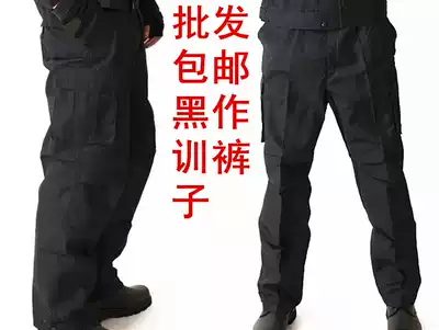 New spring and autumn training overalls Black outdoor camouflage tactical trousers military fan pants General