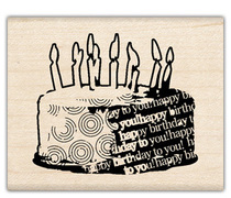 Inkadinkado 2009 WOOD STAMP * SEAL: 99271 birthday cake