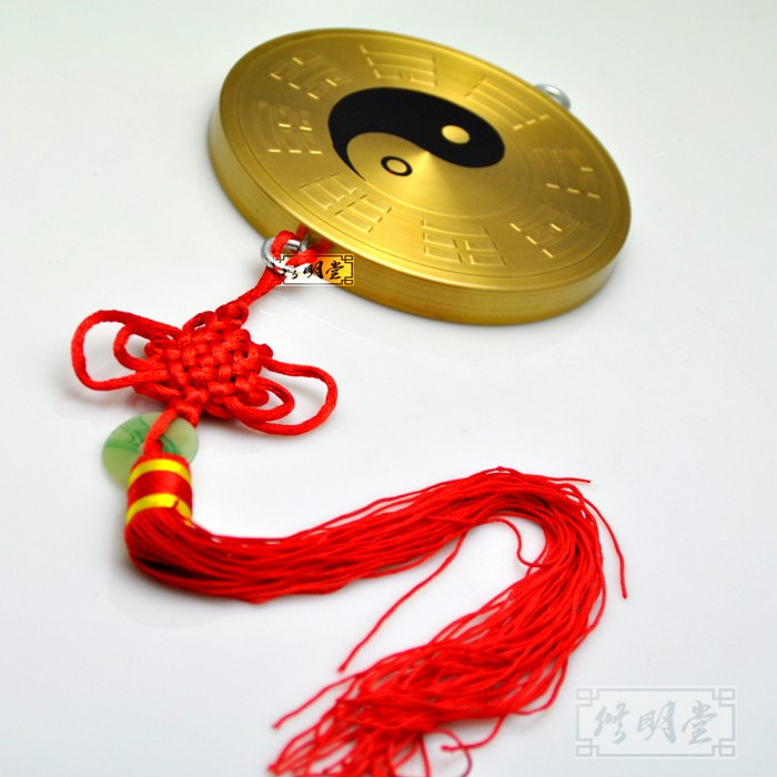 修明堂 开光家宅旺运吉祥物 正品黄铜八卦镜 九宫八卦镜挡煞镜