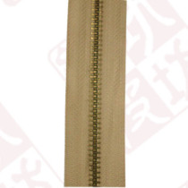 5#米色铜牙单向拉链L277 beige for the color of the