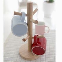 South Korea imported water Cup hanging wooden pylon floor rack Cup hanger