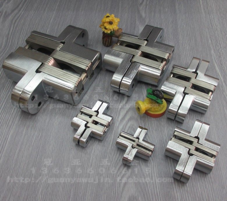 304 stainless steel hidden hinge cross hidden hinge invisible door folding hinge small No. 1 table top connecting shaft