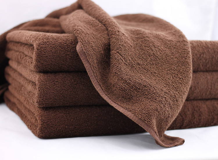 Thickened Cotton Absorbent Brown (Chocolate Color) Towel, Specially Recommended for Beauty Spa and Hotel Use, Soft and Thick