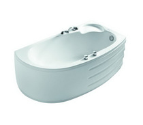 MJ-1530SQ acrylic hardware double skirt bathtub right