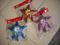 Christmas tree luxury electroplating plastic big top star big five-pointed star #6870