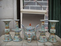 Fighting color Buddhas eight treasures