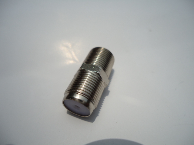 High-quality all-copper British F-head double-pass connector cable TV cable extension docking