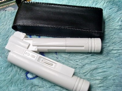 100 times with lamp microscope magnifying glass sent leather case to see printing outlets Jade antique identification