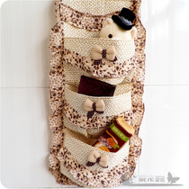  Fabric three-dimensional three-pocket hanging bag Fabric hanging bag storage bag Debris bag Multi-layer hanging bag