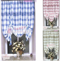 New American country Crystal hemp balloon Roman curtain foreign trade finished curtain European style wear Rod partition full bag