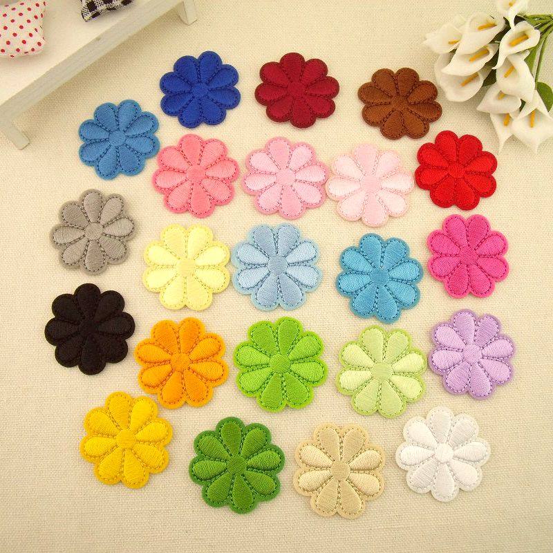 16 cartoon cloth stickers embroidery patch cloth stickers clothes pants ironing embroidery diy decoration patch multicolor sunflower