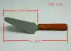 Baking kitchen tools Wooden handle Stainless steel cake shovel Triangle shovel Western steak pizza cheese shovel