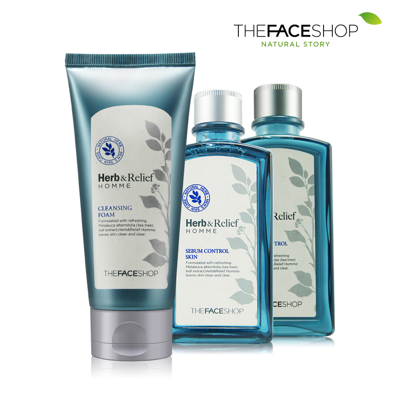 thefaceshop 男士套装洁面膏合资男士水乳 深层清洁 控油细致毛孔