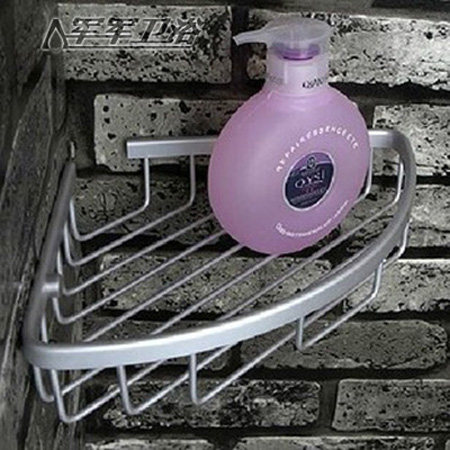 Space Aluminum Tripod Bath Towel Rack Wool Towel Rack Corner Bar Single Layer Triangular Basket Net Basket Rack Corner Rack
