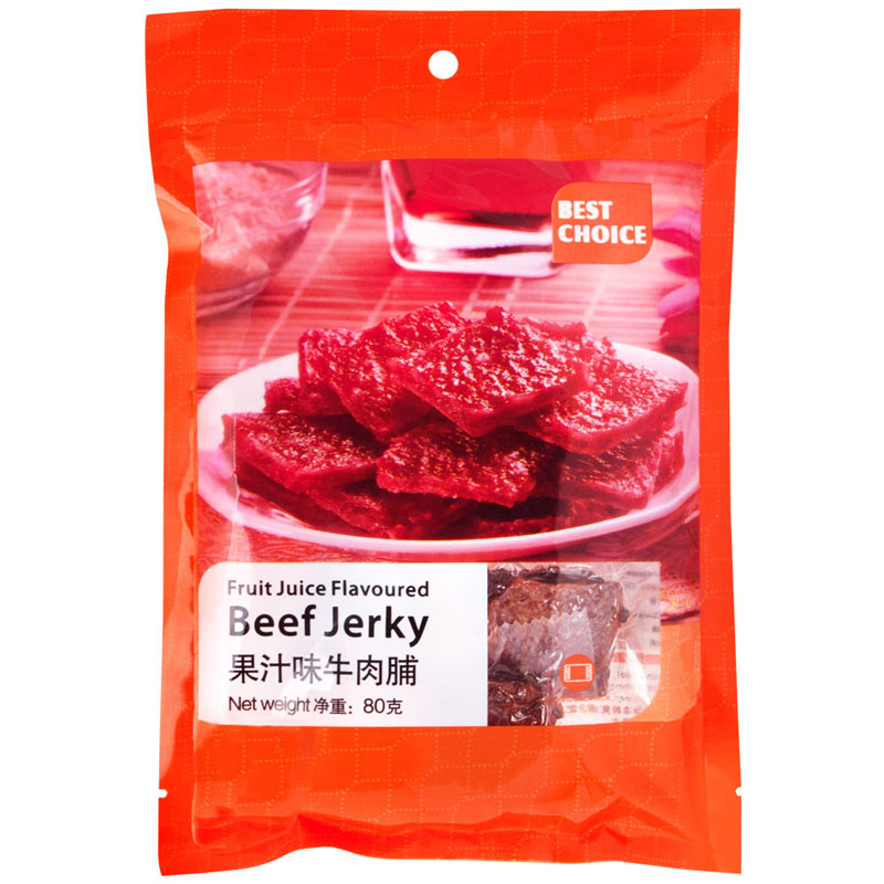【天猫超市】香港进口best choice果汁味牛肉脯80g/包
