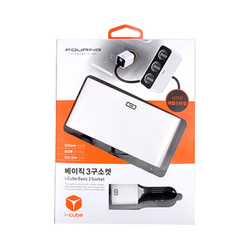 韩国进口FOURING 一拖三点烟器 分配器 汽车点烟器一分三DA 822