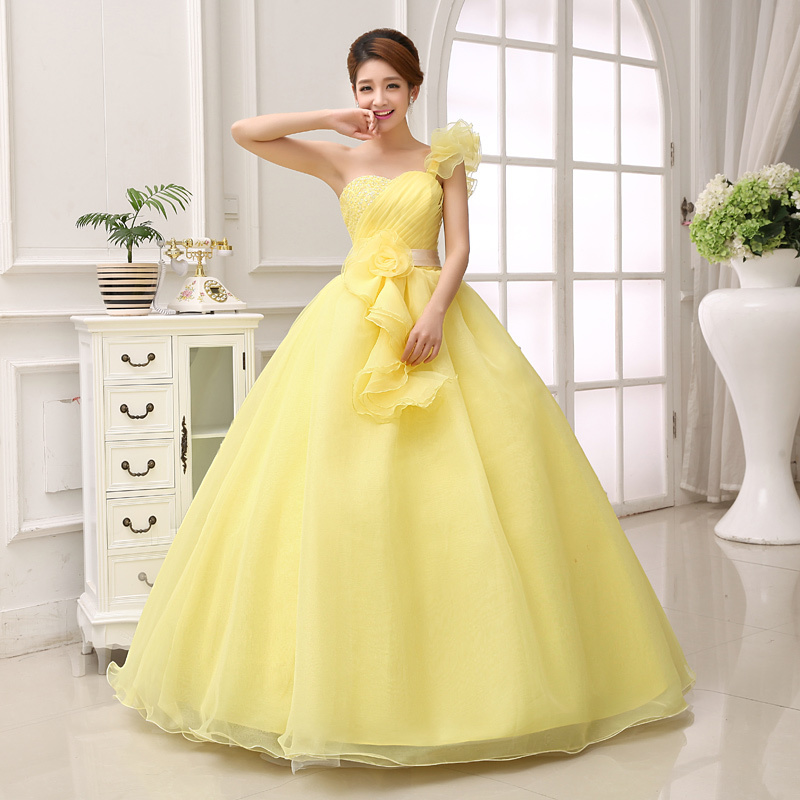 2025 Korean Style Evening Dress, One-Shoulder Solo Performance Dress, Tutu Skirt, Long Stage Costume, Choir Dress