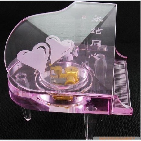 Crystal Piano Music Box Octop Box Birthday Gift Married Creative Gift Music Box