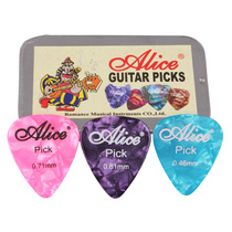 Alice Alice Square Metal Picker Box 24-piece Folk Guitar Picker Set