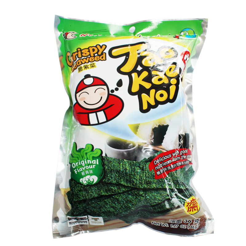 【天猫超市】泰国进口海苔 小老板原味烤海苔 36g/袋 进口零食