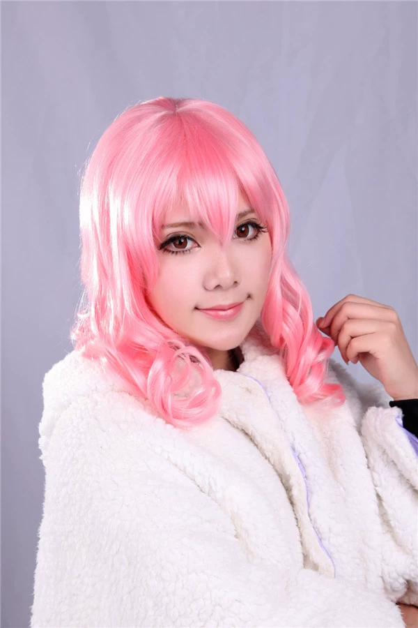 Cosplay Wig Wand of Fortune Lucky Rod 2+ Lulu Lulu Hồng Tóc dài xoăn - Cosplay