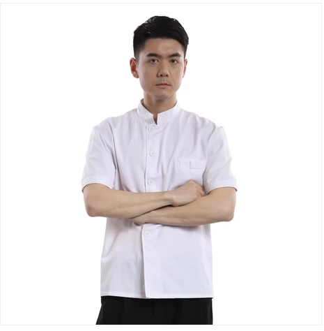 Лето тонкие короткие -повара мужского и женского хлопка, кухонные работники наполовину.