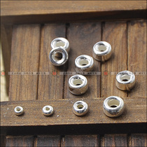 S925 silver handmade accessories wheel beads abacus beads stacked beads partition DIY fashion jewelry with beads 3-9mm